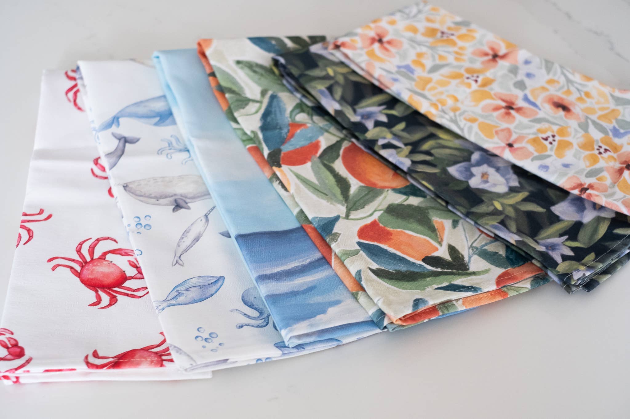 Jessica Frasz Studio – Großhandel Geschirrtücher – Küchentuch mit gelbem Blumenmuster4