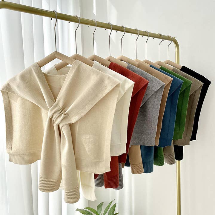 ACCITY - Wholesale Scarf - Women's - Solid Color Knitted Knotted Shawl–Casual & Cozy _CWASC0757🎗