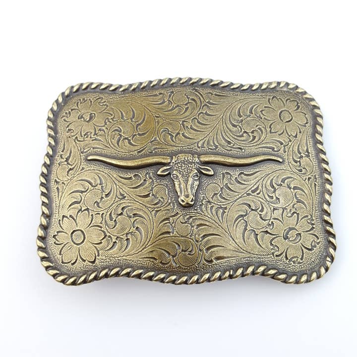 Axesoria West - Wholesale Belt Buckle - Unisex - Buckle: Western Long Horn Buckle2