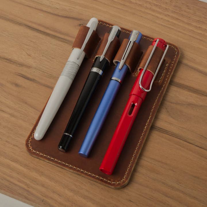 Bainbridge Pen Holder - Moc for wholesale by Coal Creek Leather