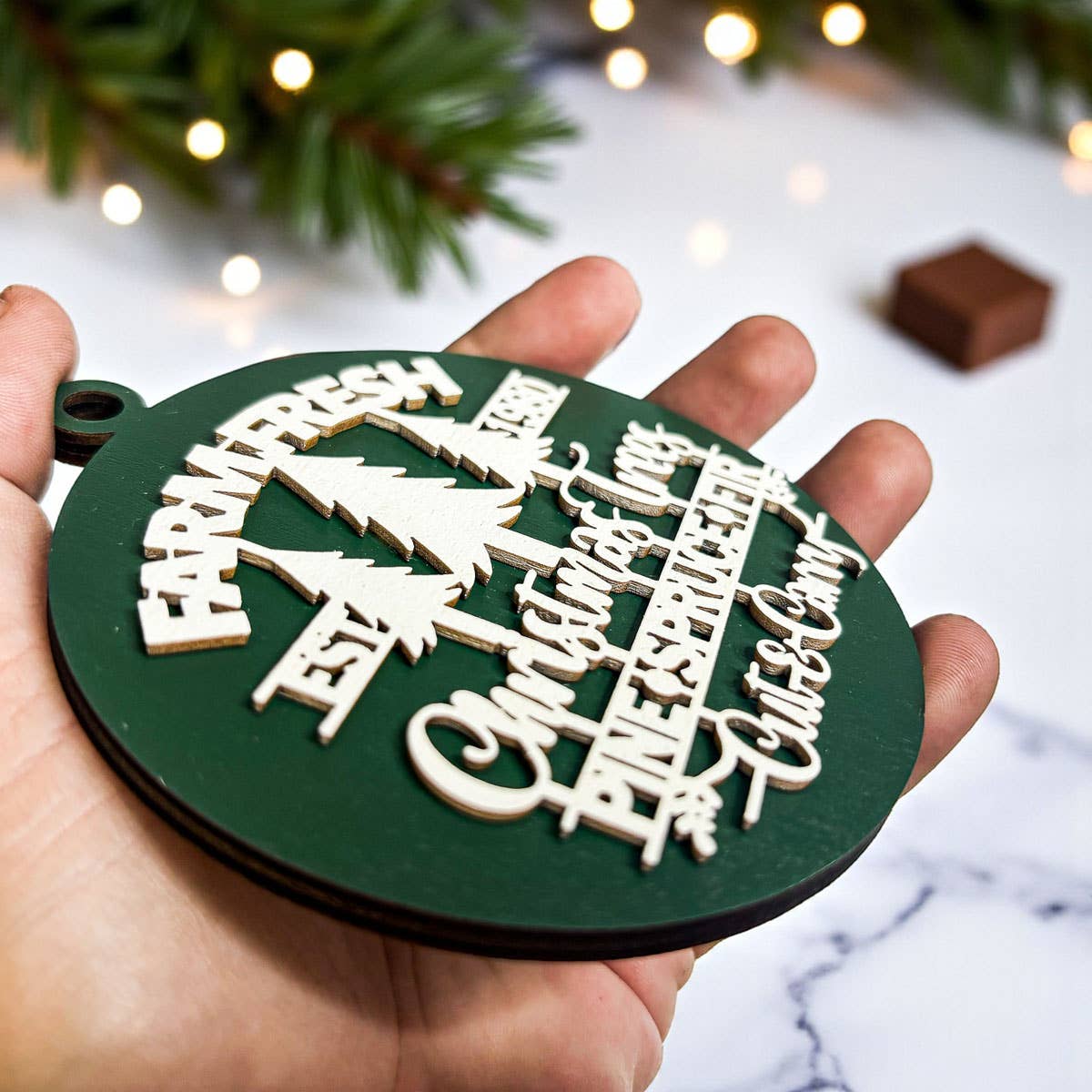 Gia Roma - Wholesale Ornament - Hanging Christmas Decor + Handmade Wooden Ornament Funny57