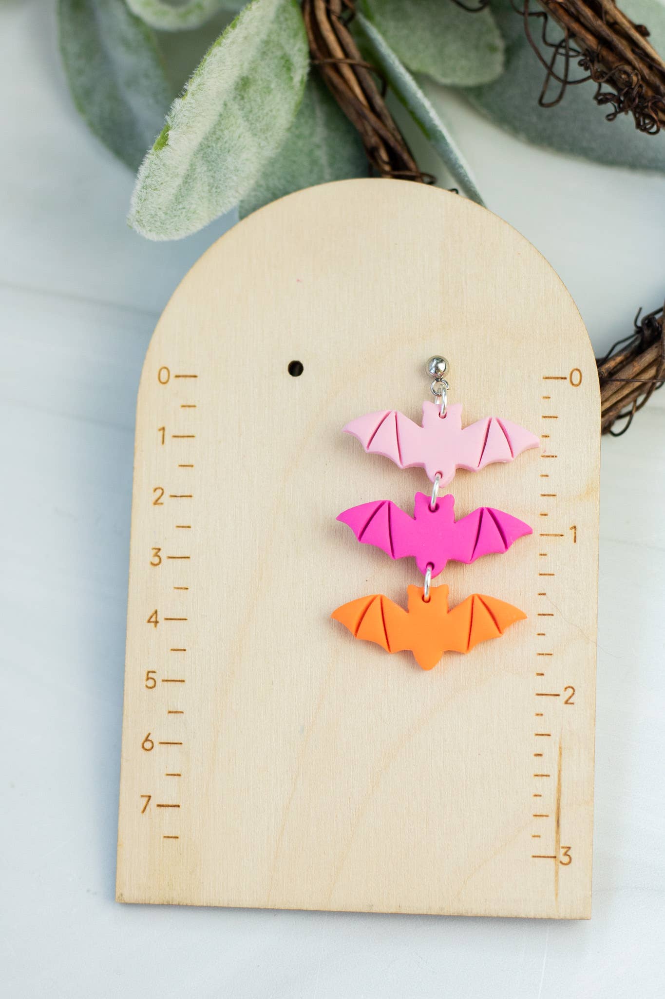 EJ Clay Co - Wholesale Dangle Earrings - Bright Bat Dangles - Halloween Earrings - Fall Earrings1