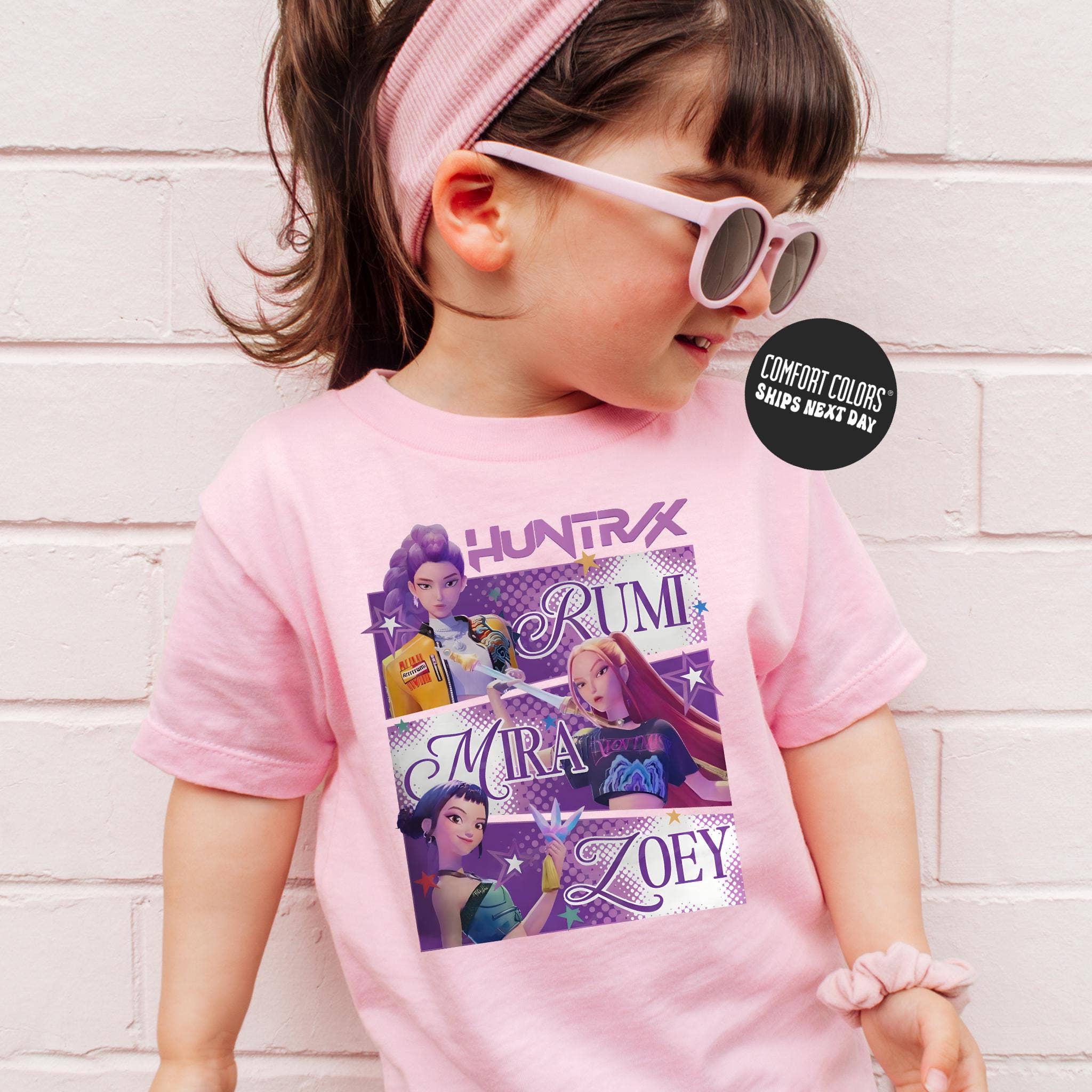 ClevorFit - Wholesale T-shirt (graphic) – unisex - Kpop Demon Hunters Shirt Comfort Colors, Girls Huntrix Tee1