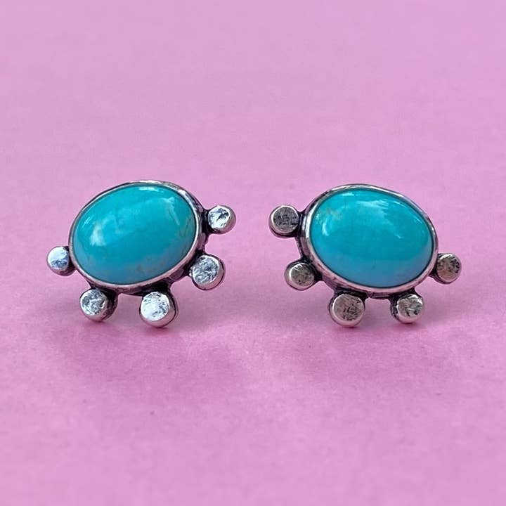 Dotty Studs - Turquoise for wholesale by Blue and Blue
