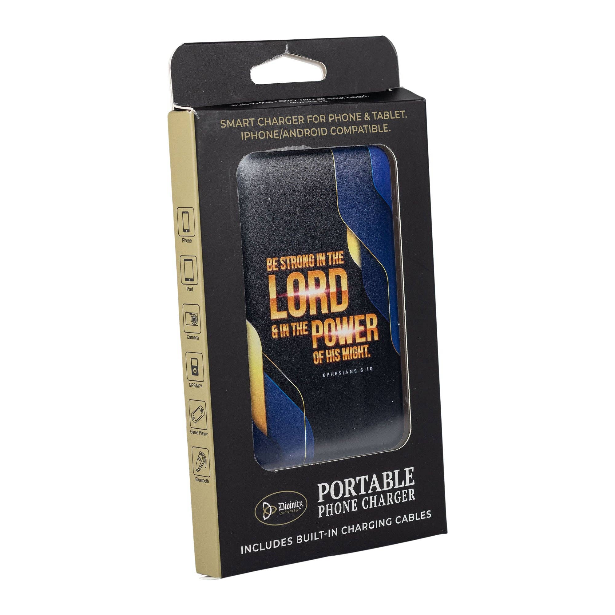 Divinity Boutique - Wholesale Portable Charger - Power Bank - Black - Be Strong5