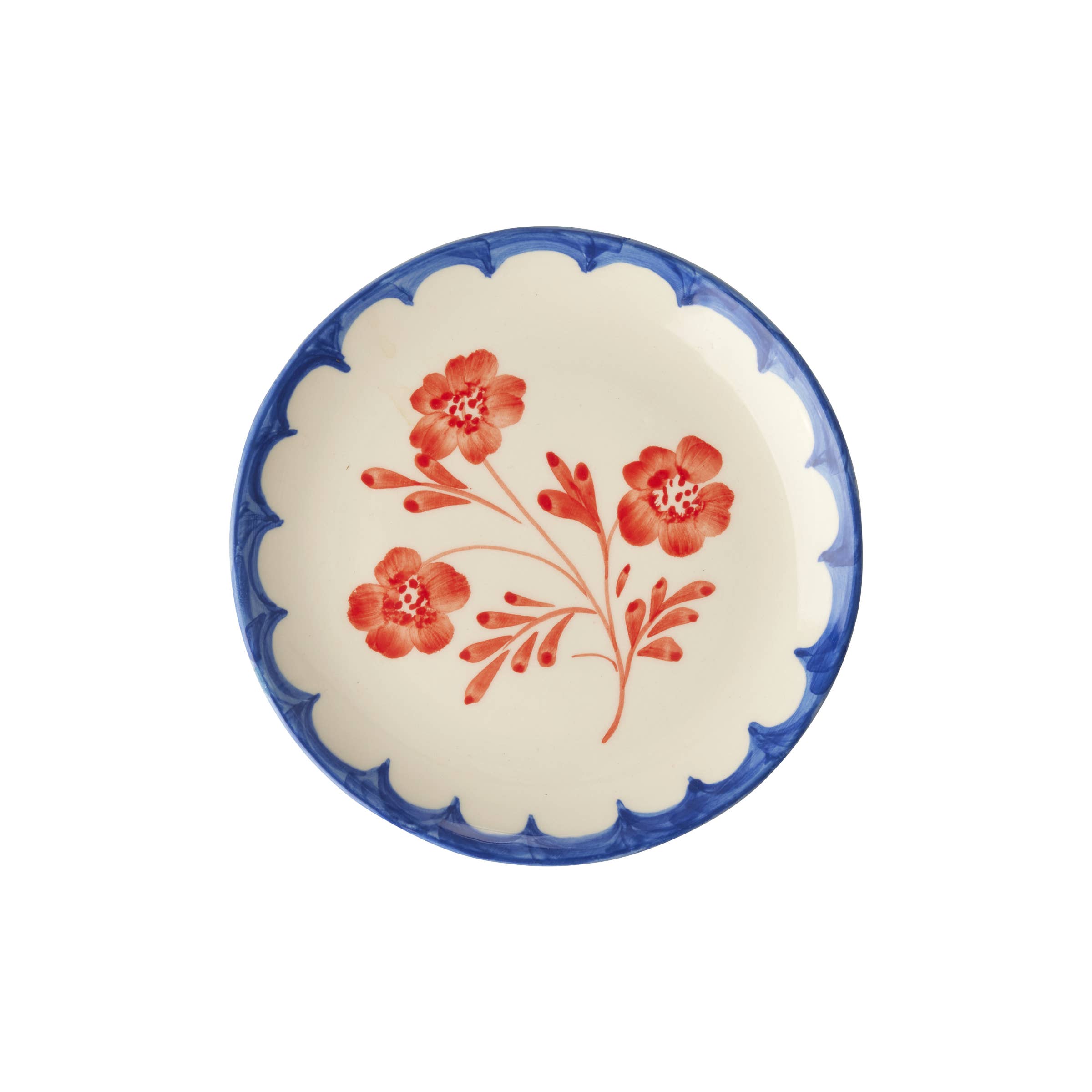 RicebyRice - Wholesale Dinner Plate - Ceramic Cake Plate with Hand Painted Vintage Flower