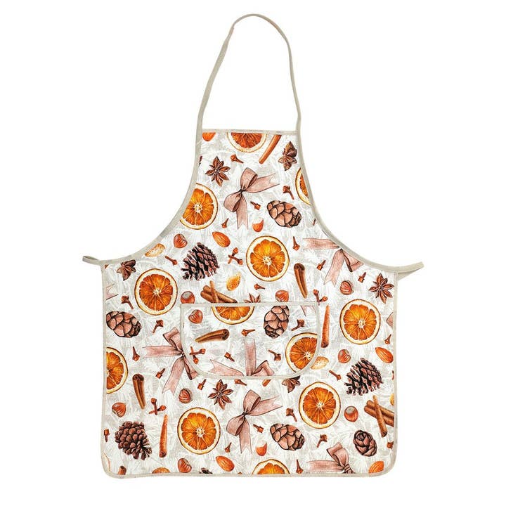 Full apron AUTUMN with central pocket for wholesale by Almatex srl