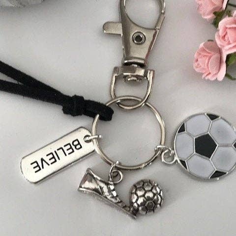 Football keychain, soccer keychain, football theme, shoe and ball, sports ball gift and other Purchase Wholesale soccer ball charms. Free Returns & Net 60 Terms on Faire trending on Faire.
