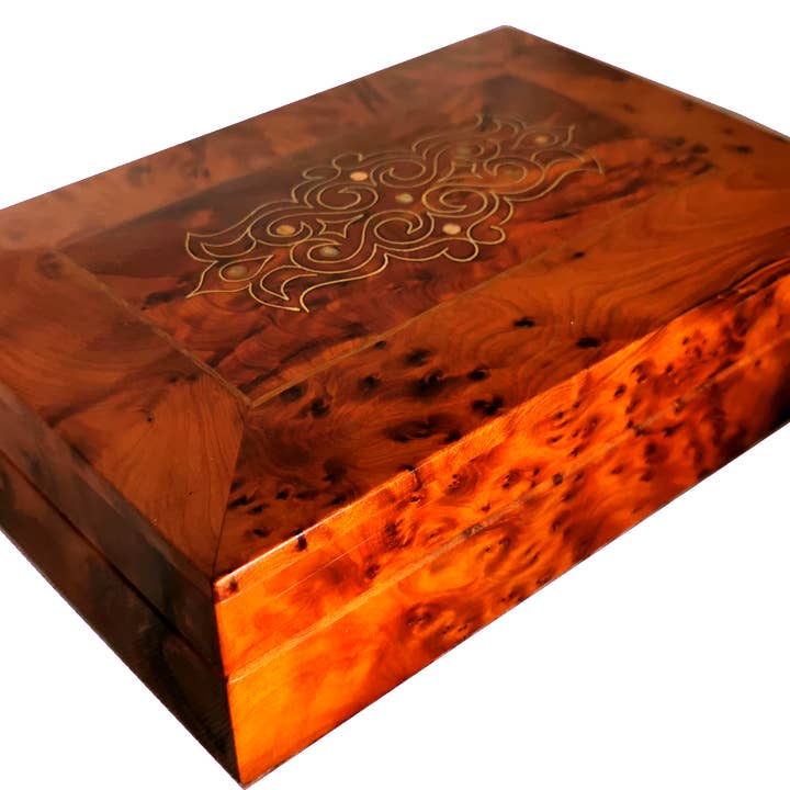 Elegante handgemaakte juwelendoos met manchetknopen. 8 × 5,2 × 3 voor wholesale door BONGUSTOSTYLE