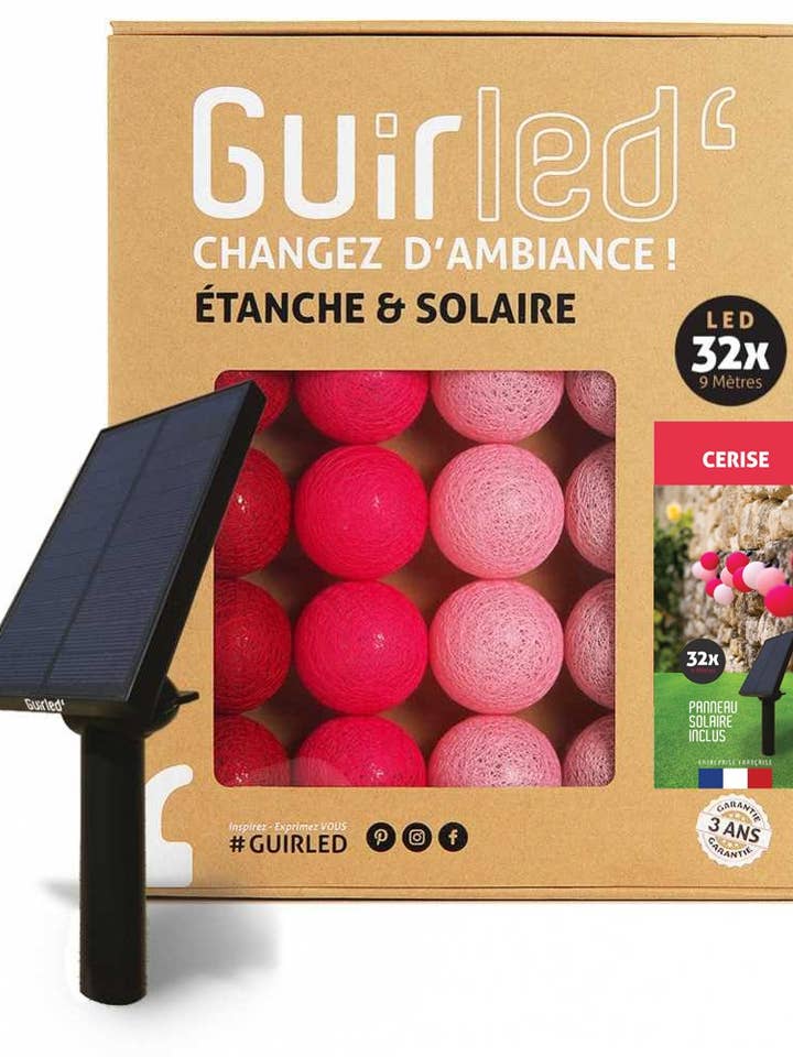 Luci a corda esterne impermeabili Cherry Solar per la vendita all'ingrosso da parte di Guirled