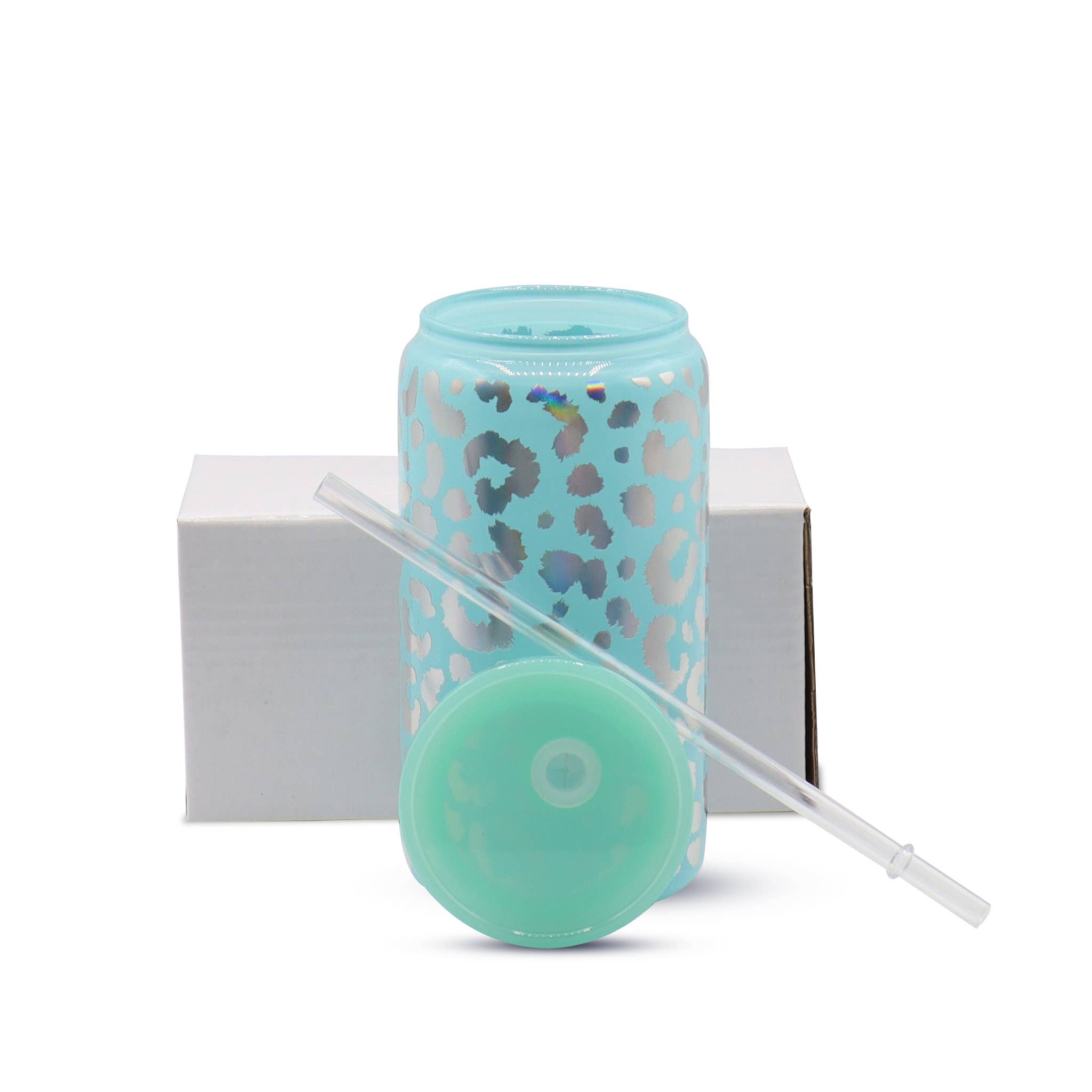 Kupresso - Wholesale Drinking Glass/Cup - (6 Pack) 16oz Cheetah print Glass Cup3