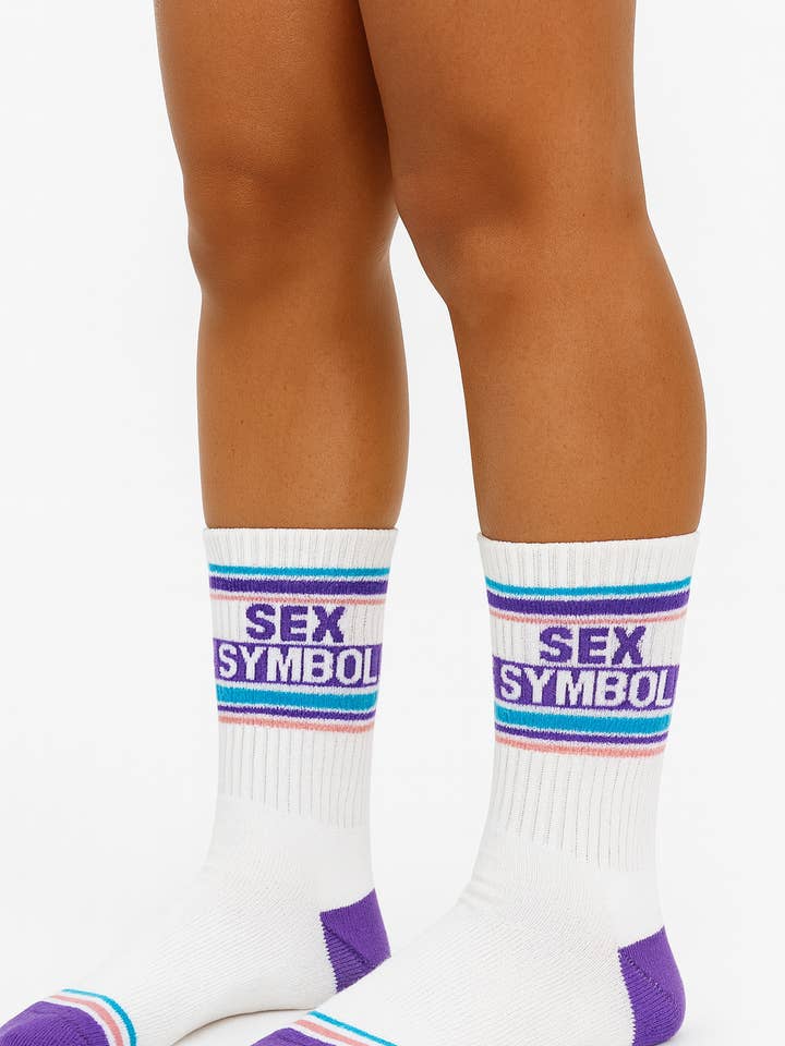 Sex Symbol cotton gay novelty socks, queer lgbtq fashion for wholesale by That Gay Creation