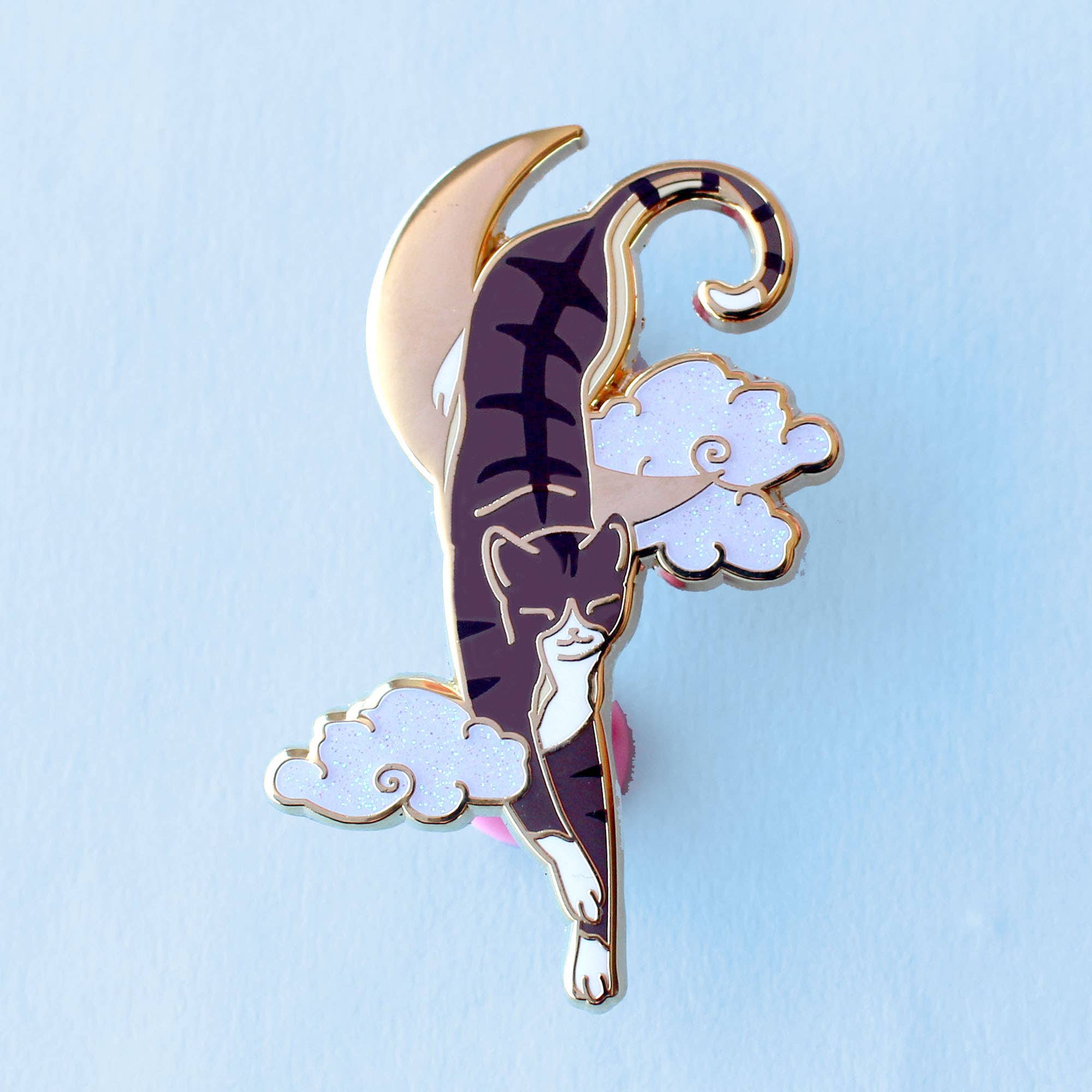 Glitter Punk - Wholesale Lapel Pin/Button - Tabby Cat Enamel Pin3