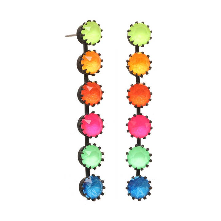 TOVA - Wholesale Dangle Earrings - Mini Lilibet Single in Smutt Neon