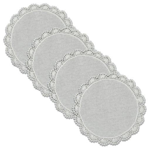 Heritage Lace - Wholesale Doily - Crochet Petal 8 in White Cotton Doily Set of 41