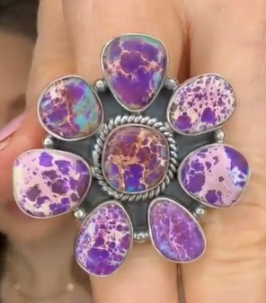 Krush Kandy - Wholesale Cocktail/Statement Ring - Desert Heat Jasper Cluster Rings MADE TO ORDER5