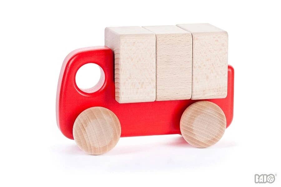 Little Poland Gallery - Wholesale Wood Toy - Kids - BAJO Car with Blocks0