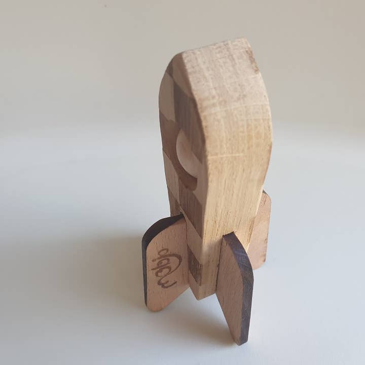 Mobjo - Wholesale Wood Toy - Kids - Wooden space rocket. Handmade. SpaceJo2