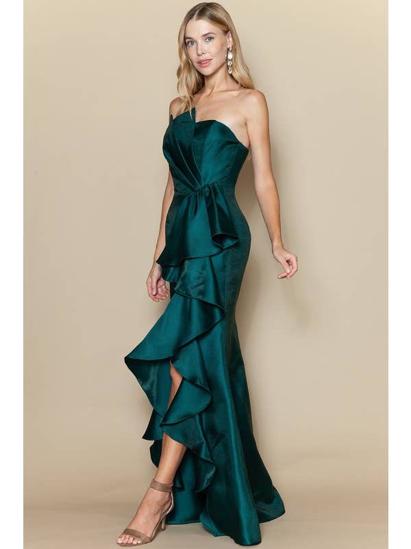 Maniju - Wholesale Dress - Women's - MF22533-TIERED RUFFLES MAXI DRESS8