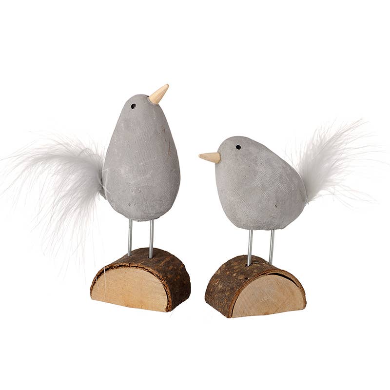 Heaven Sends – wholesale Decorative tabletop object – STONE BIRD MIX ON WOOD STAND0