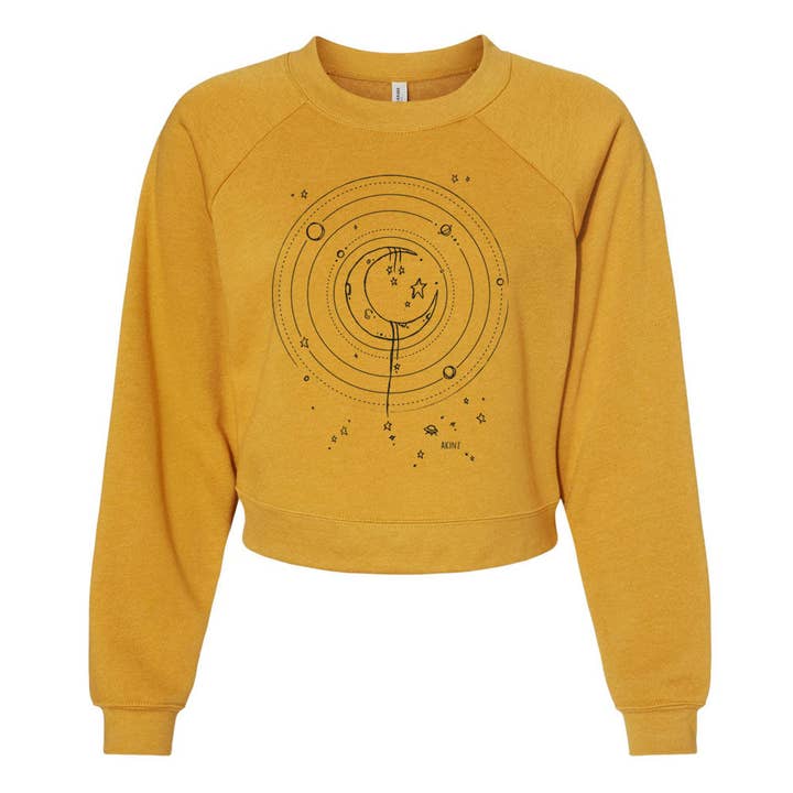Fly Me to the Moon Cropped Sweatshirt for wholesale by Akinz