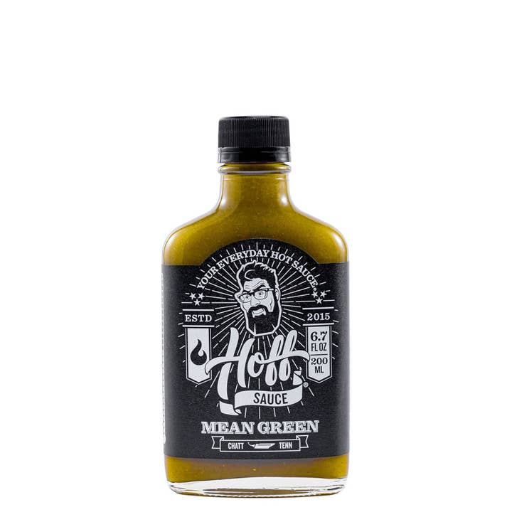 Hoff & Pepper - Vendita all'ingrosso Salse piccanti - Mean Green - Hoff verde Jalapeno salsa piccante - 6,7 oz fiaschetta