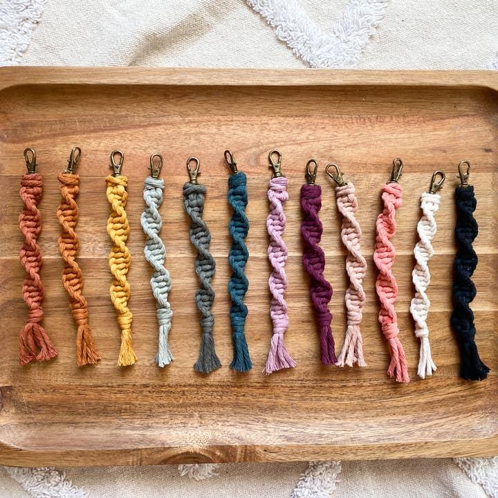 Macrame Keychain for wholesale by Mountain Macrame Co.