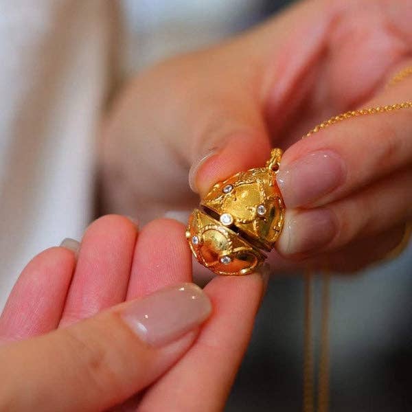 LanLivia – Engroshandel Halskæde med medaljon – LanLivia ægte rubin-kongevært guld æg-vedhæng med medaljon7