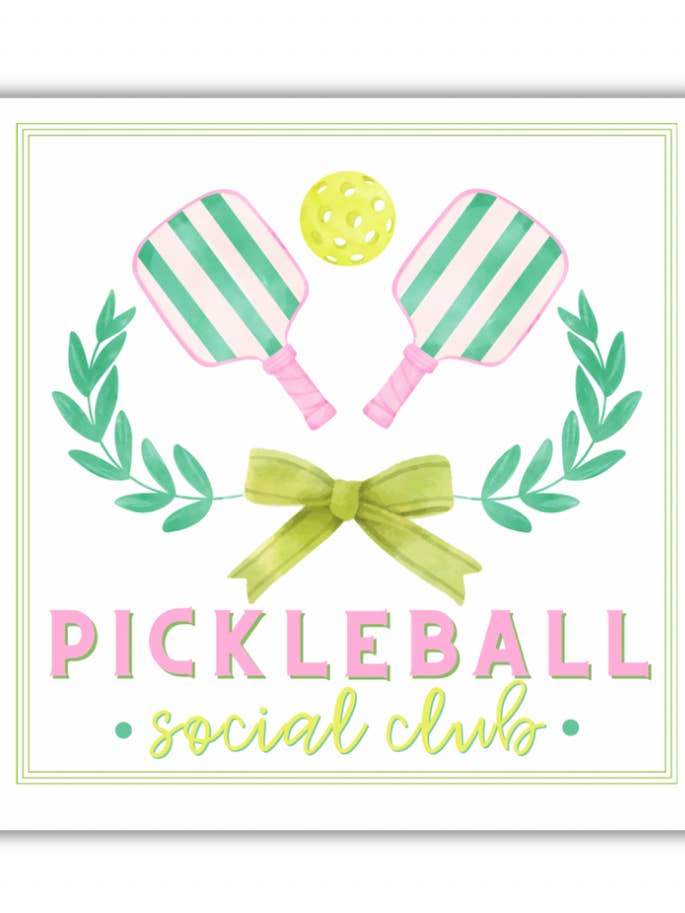 Pickleball Social Club Paper Cocktail Napkins for wholesale by perk