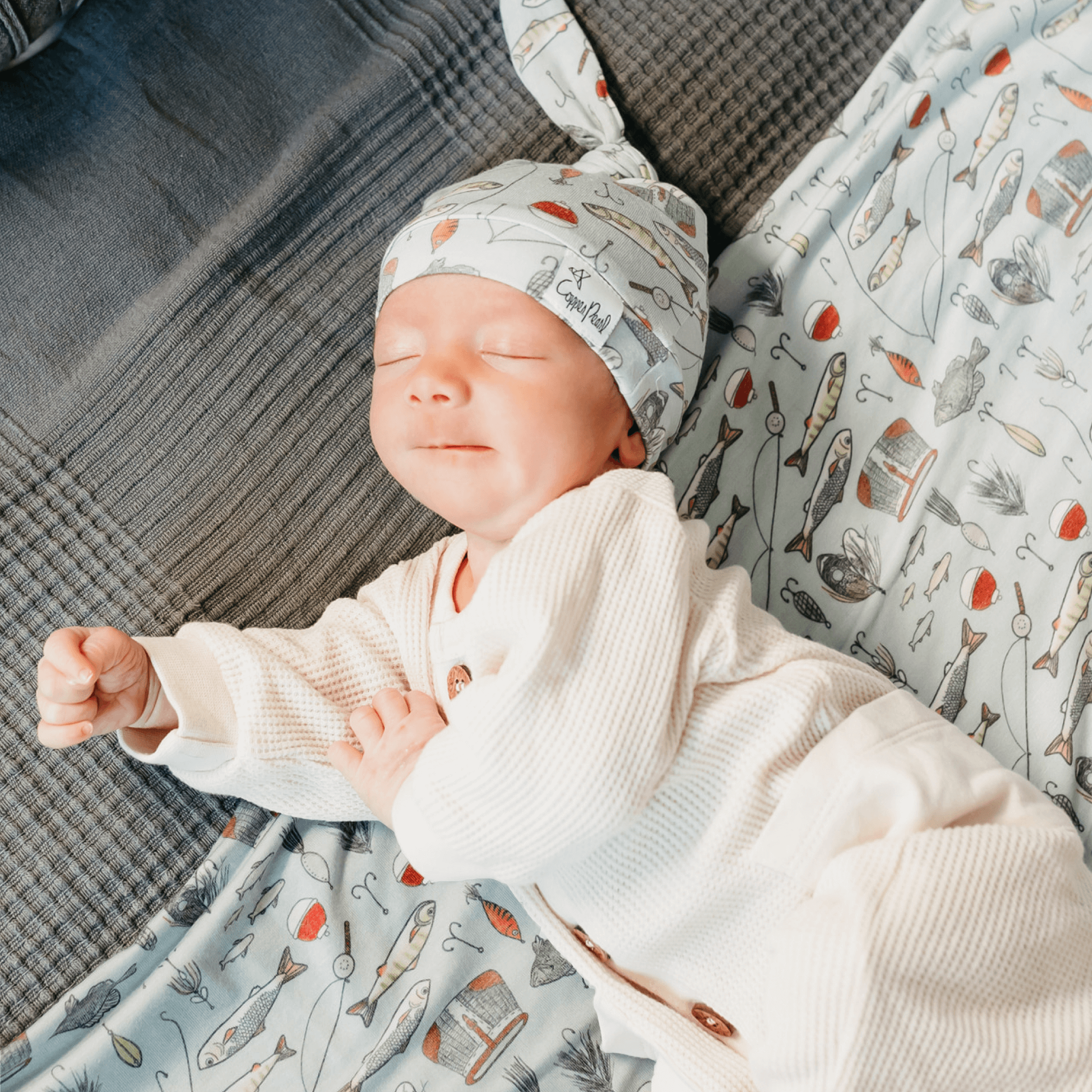 Copper Pearl - Wholesale Swaddle - Baby - Knit Swaddle Blanket - Trout4