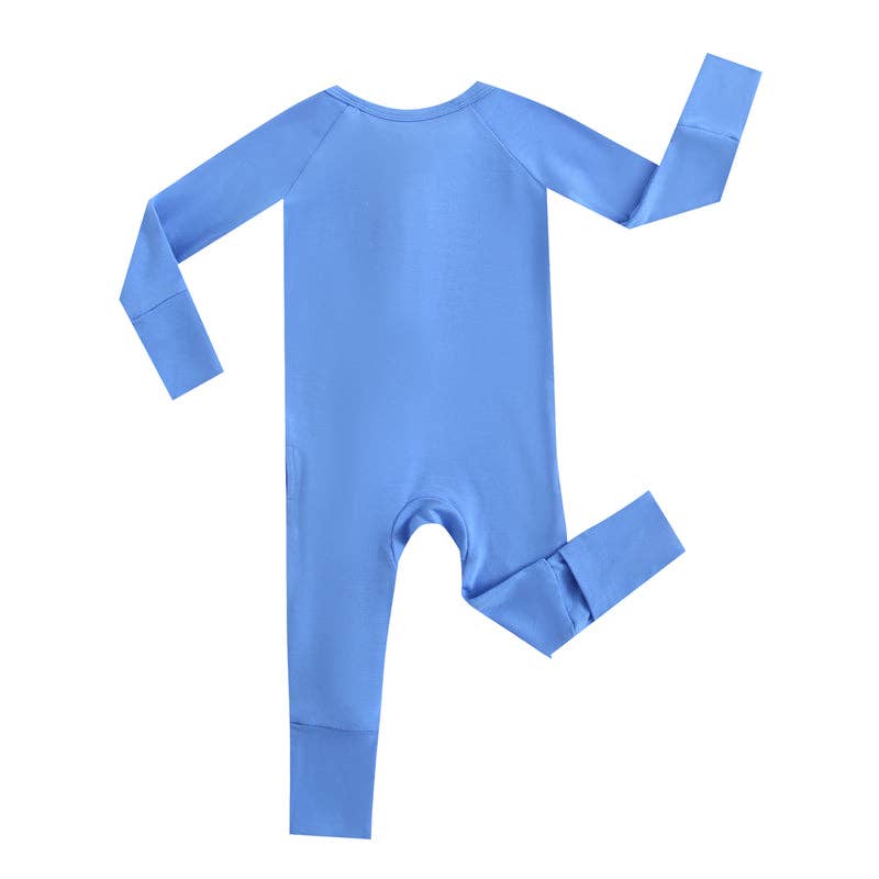Luxie Charm - Wholesale Bodysuit (Footed) - Baby - Pure Blue Zippered Romper NICU Micro-Preemie Sleep & Play1