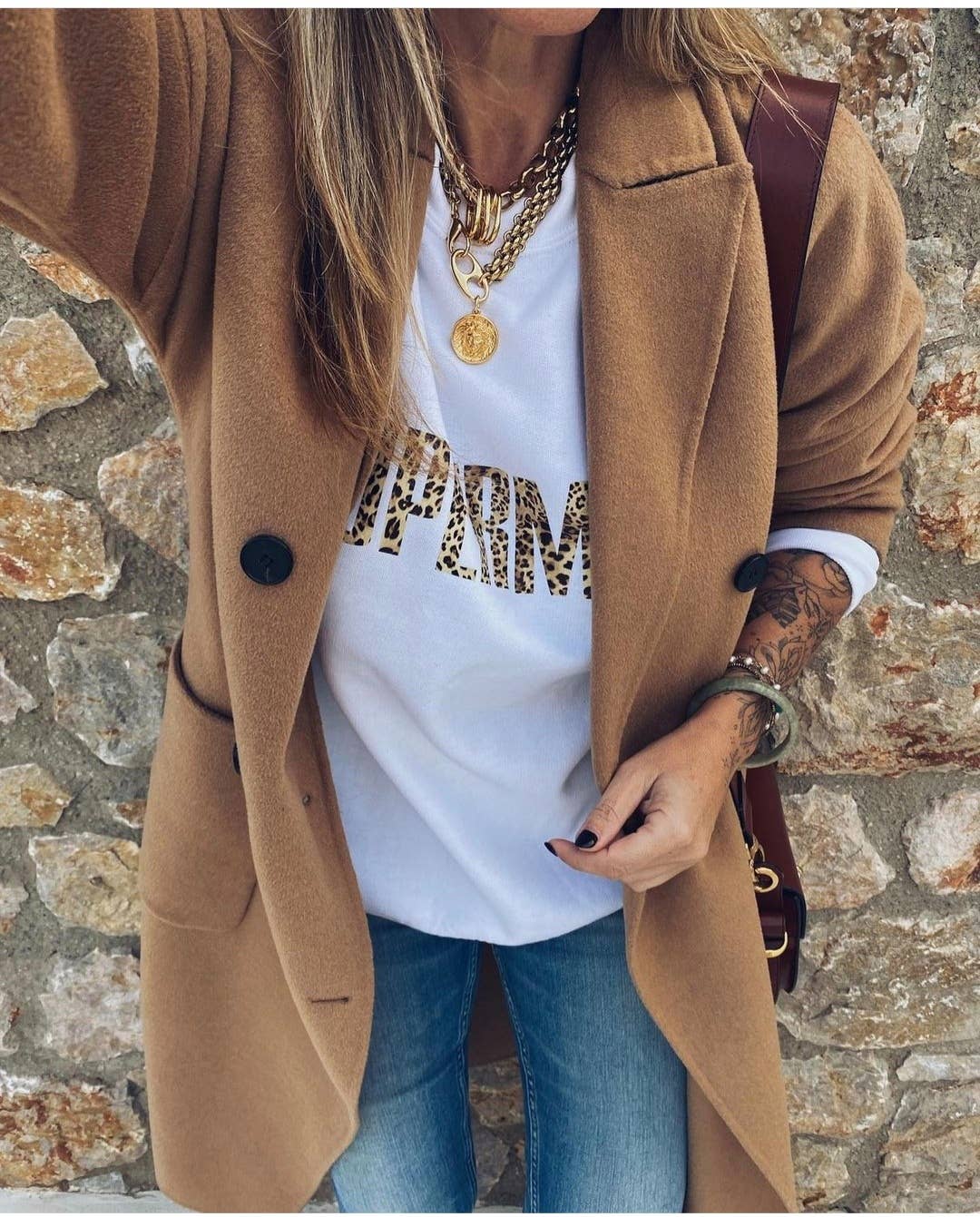 Goupi – Großhandel Kette mit Anhänger/Charm – Ethnische Ketten-Halskette mit antiker Münze – Grobkettiges Statement3