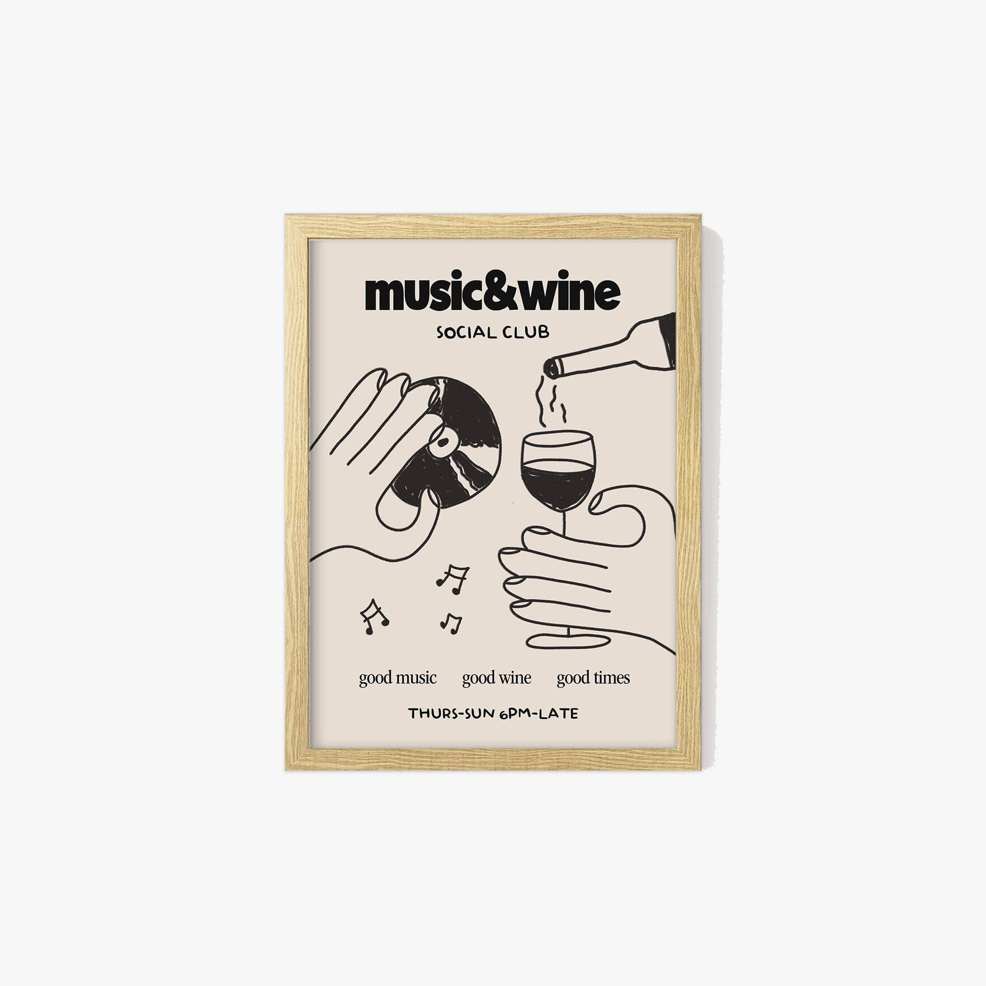 Lune Club – wholesale Art print – Music & Wine Social Club Print17