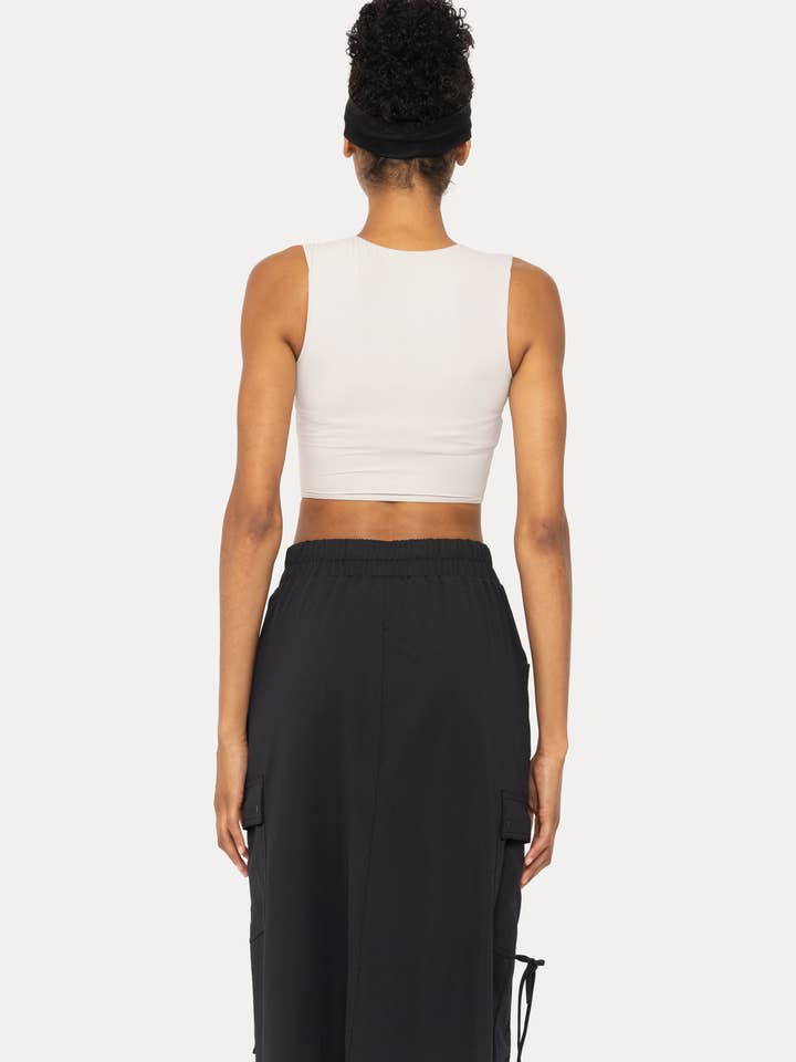 Mono B - Wholesale Tank Top - Women's - Cropped Fitted Muscle Tee
