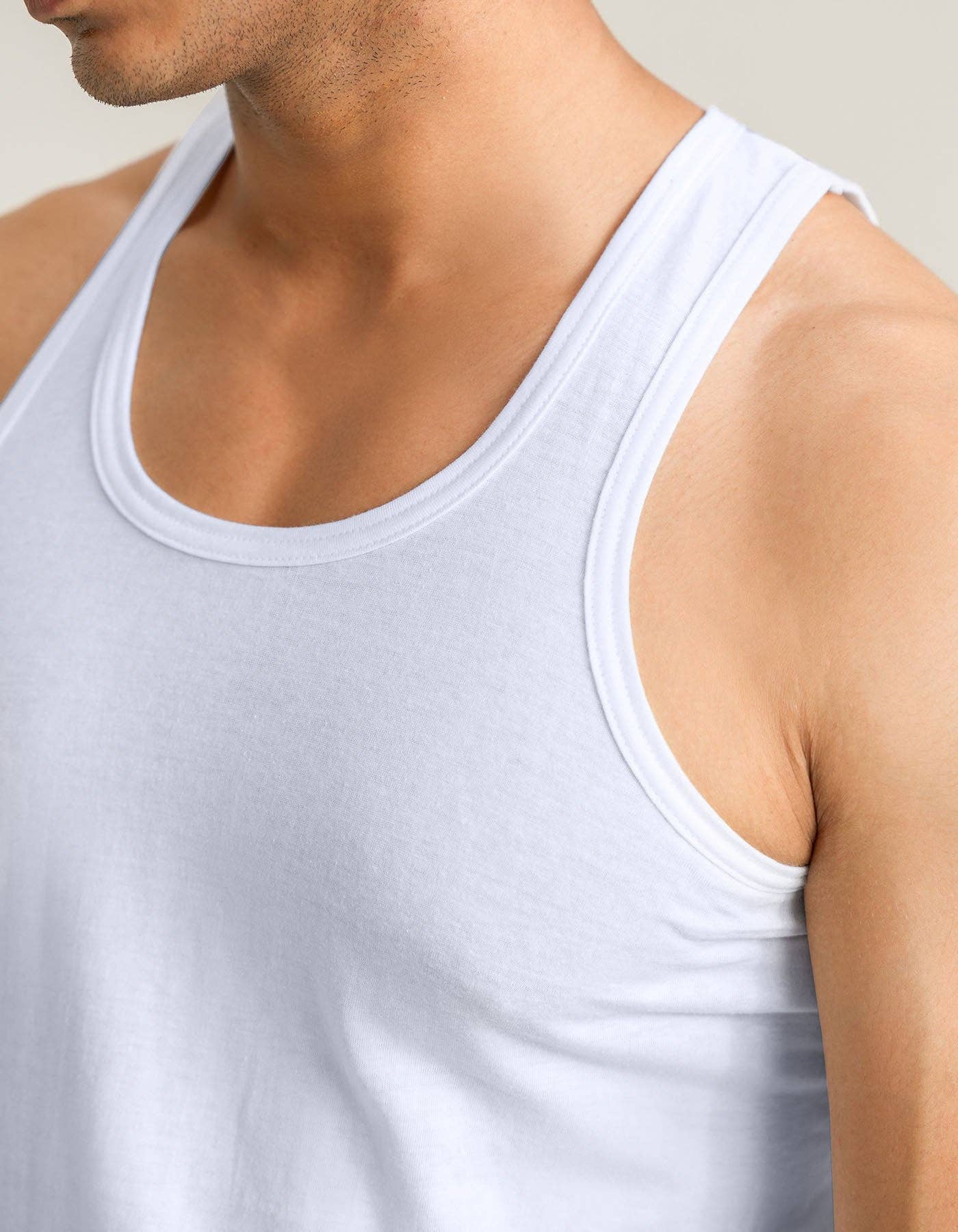 Brian Oak Limited – wholesale Tank top – Men's – White Regular Fit 100% Cotton Vest1