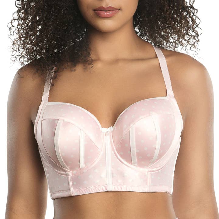 PARFAIT Charlotte Longline 6977 Women's Full Bust Padded Bra - Petal Pink Dot for wholesale by PARFAIT