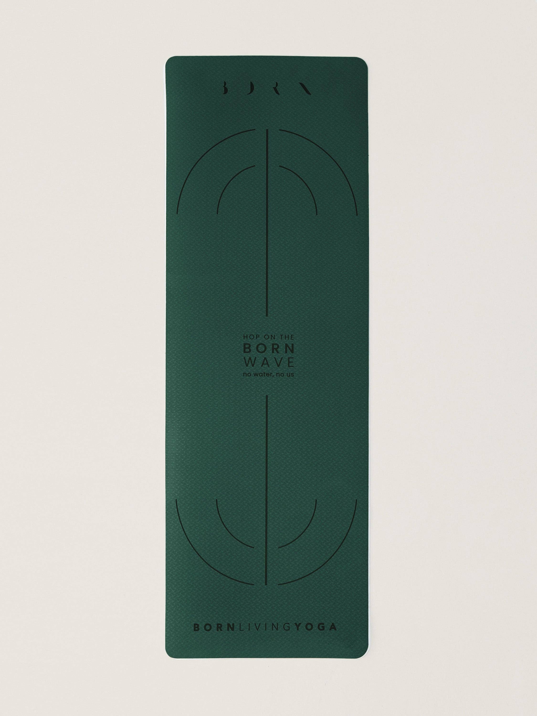 Born Living Yoga - Wholesale Yoga Mat - Mat Mat Wave-6Mm Deep Green0