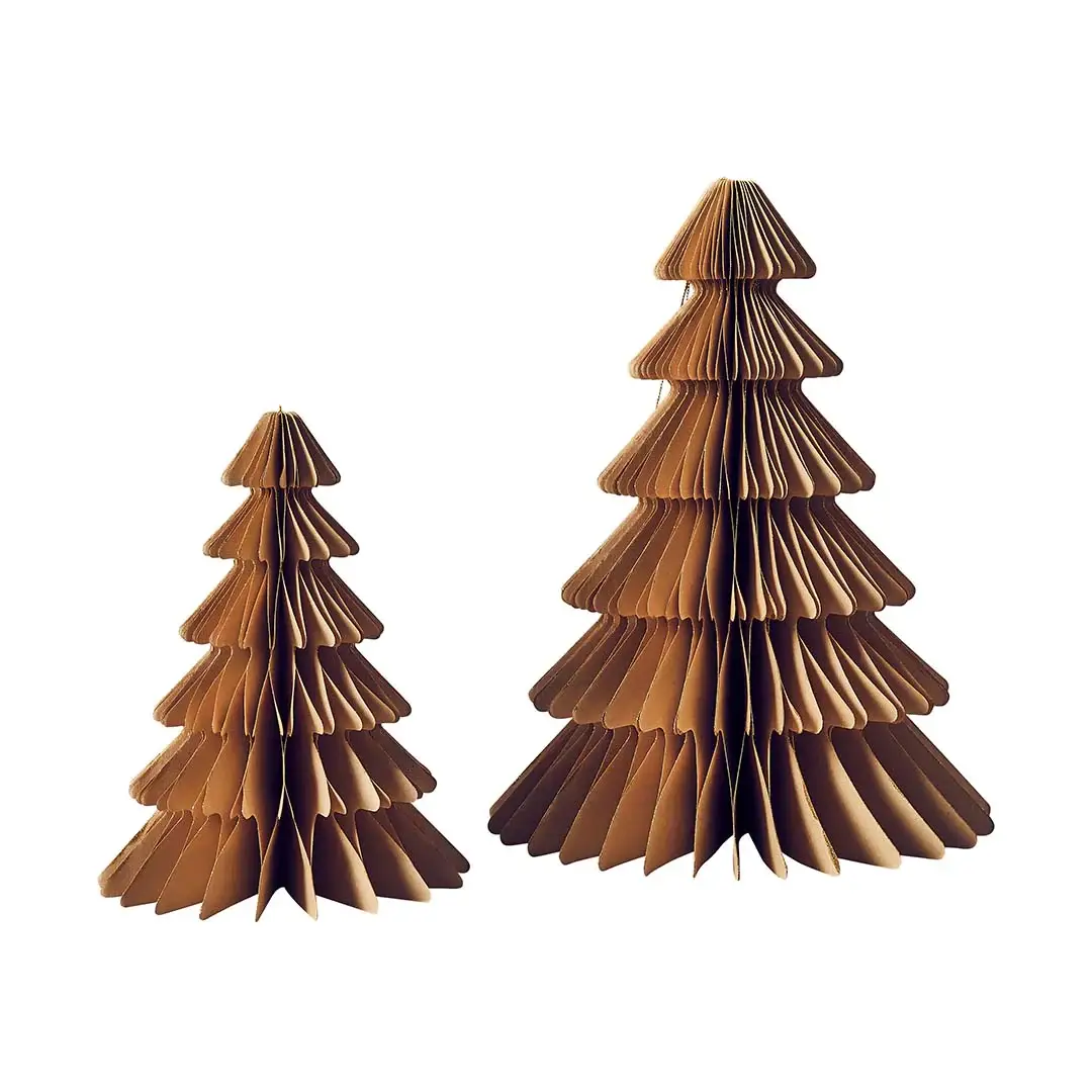 Hootyballoo by Club Green - Wholesale Christmas Decoration - Christmas Tree Glitter Edge Honeycombs 2 Pack1