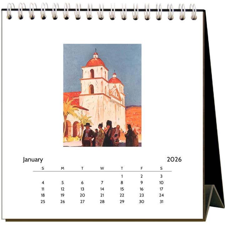 Found Image Press - Wholesale Calendar - Santa Barbara 2026 Desk Calendar2