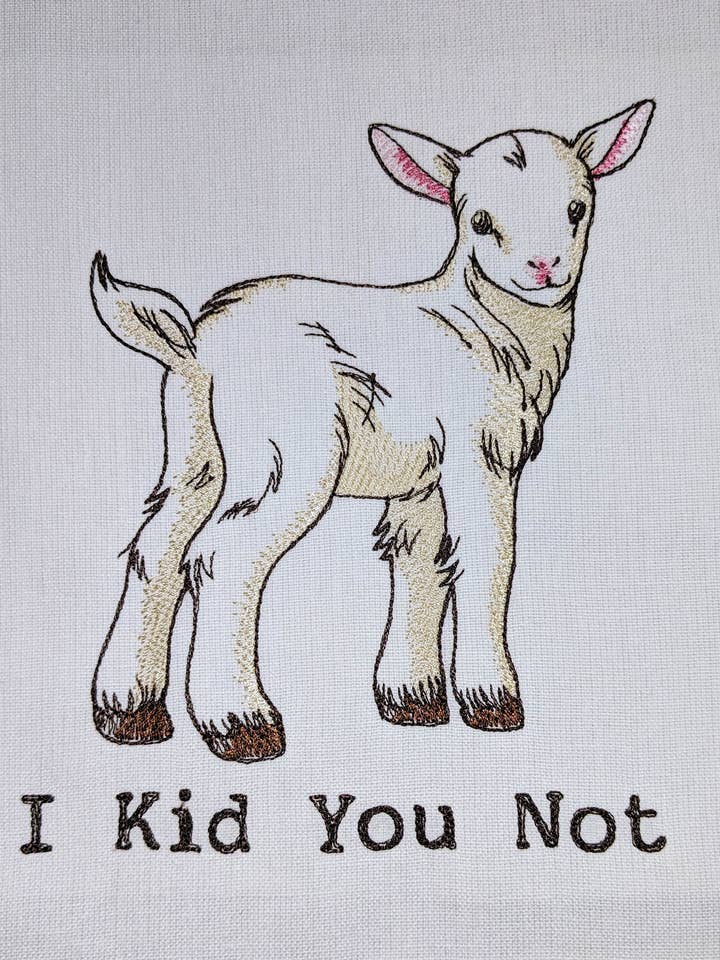I Kid You Not tea towel for wholesale by Red Mitten