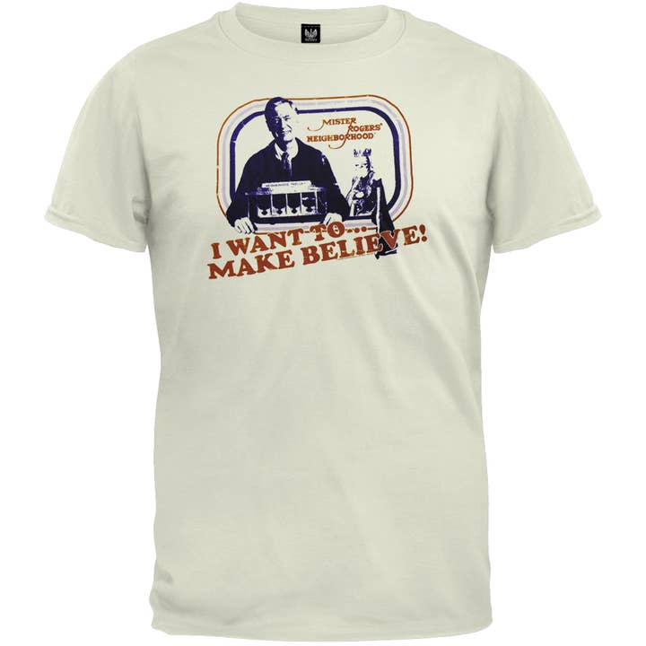 Official Store - Wholesale Screen Printed T-Shirt - Men's - Mr Rogers - Make Believe Men's Soft T Shirt