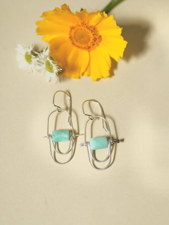 Ripple Earrings - Delicate Raw Gemstone Dangles for wholesale by Telle of the Hills
