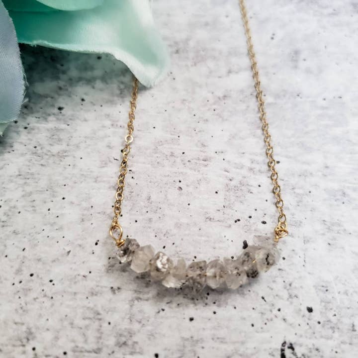 Salt and Sparkle - Wholesale Pendant/Charm Necklace - Herkimer Diamond Crystal Bar Necklace3