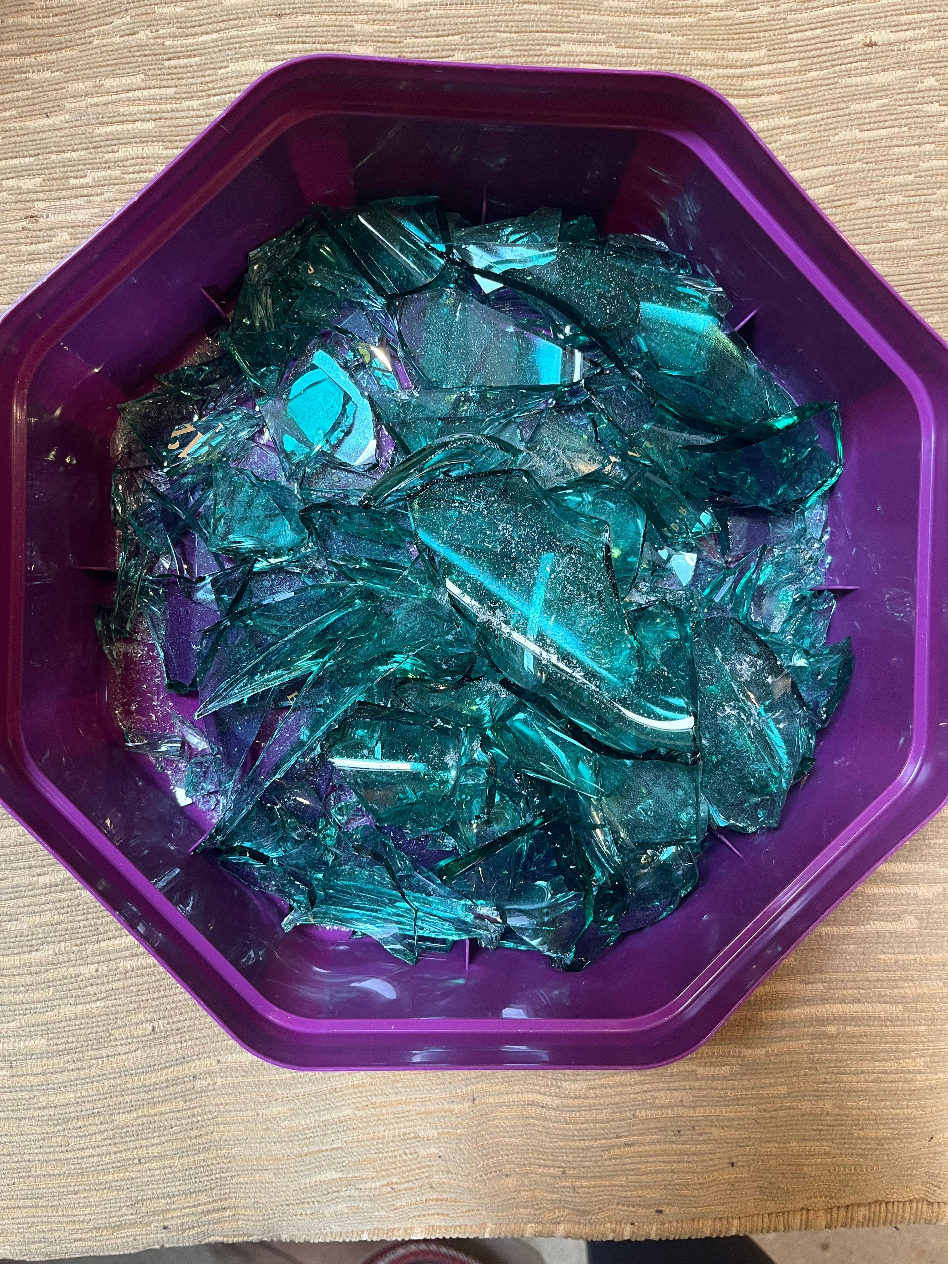 Helen Chalmers – wholesale Stud/post earrings – Frosted Opal Whisky Bottle Studs, Recycled Glass and Surgical Steel1