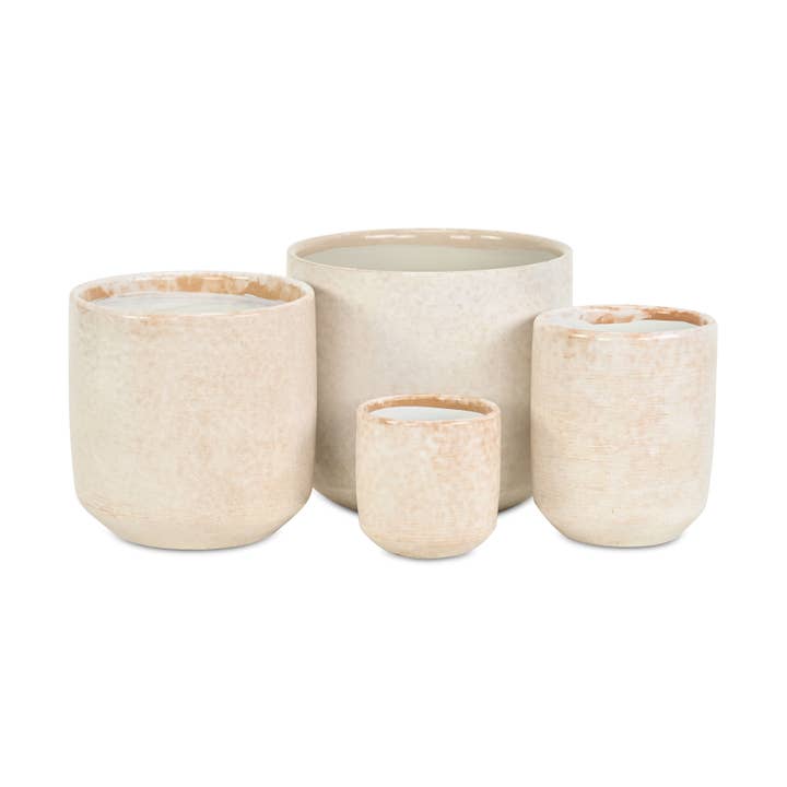 Cheungs Home Decor - Wholesale Plant Pot - Lavina Mosaic Pattern White Ceramic Pot