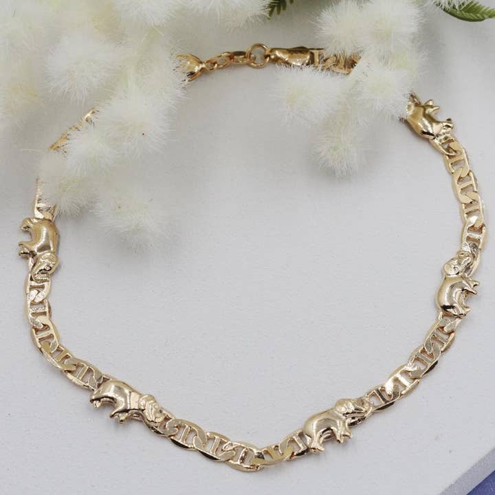 Ankerkæde med elefant Detail Ankelkæde for engroshandel hos Cherie by Cherie