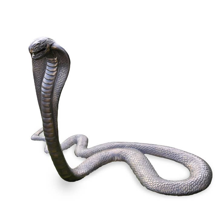 Cobra Snake Bronze Color Recycled Cast Aluminum Artist Made for wholesale by Sanyork Fair Trade