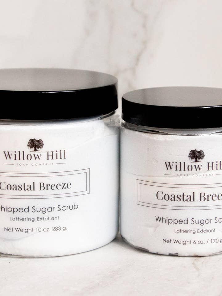 Coastal Breeze vispad sockerskrubb för wholesale av Willow Hill Soap Company