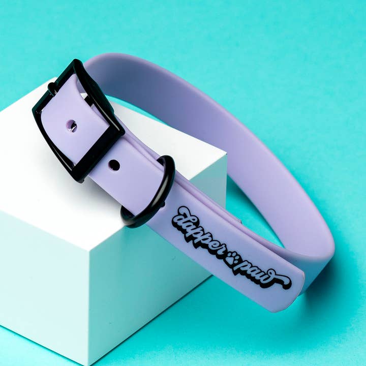 *SALE* Waterproof PVC Dog Collar - Lilac for wholesale by The Dapper Paw