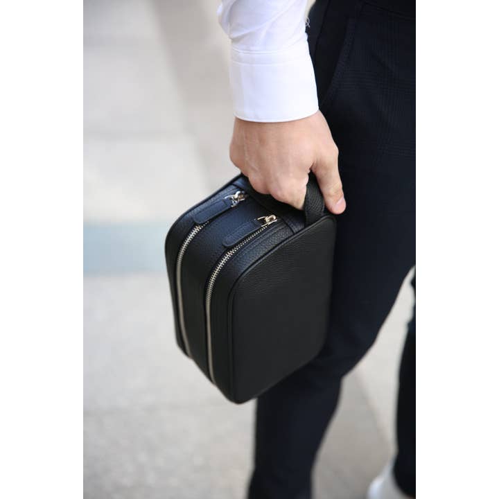 Raku - Vendita all'ingrosso Beauty case - Uomo - Borsa da bagno in pelle per uomo, borsa da toilette personalizzata per lui